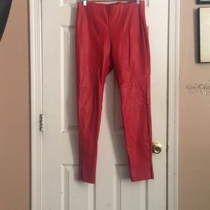 H&M’s Red faux leather. Brand new never worn.